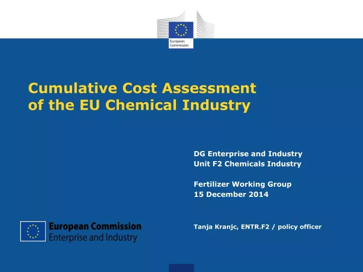 cumulative cost assessment of the eu chemical industry