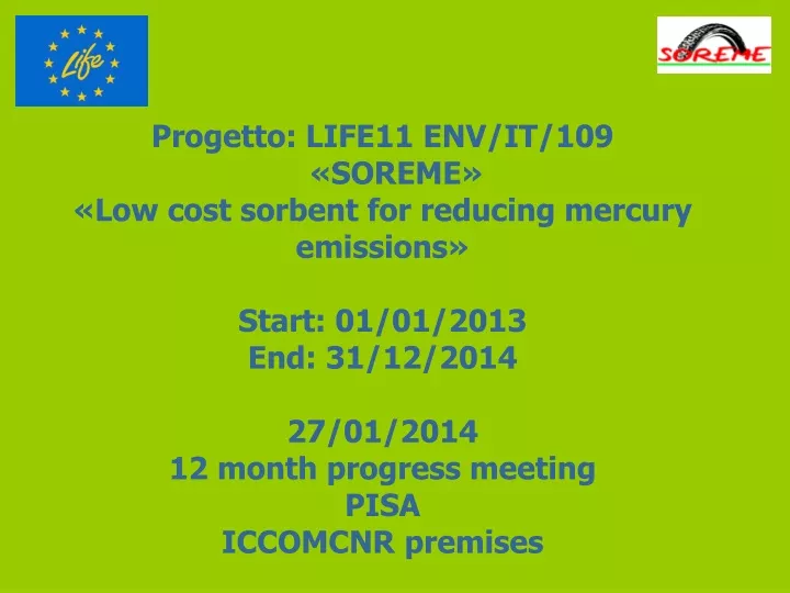 progetto life11 env it 109 soreme low cost