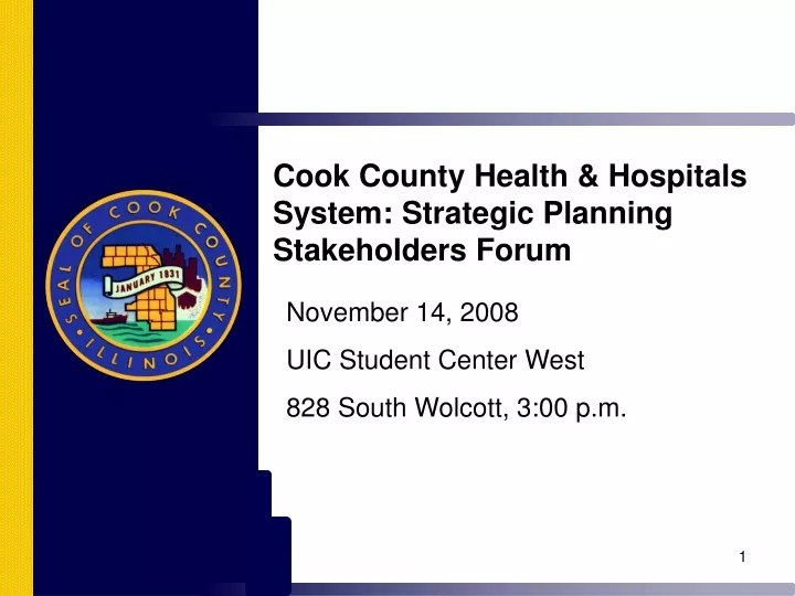 cook county health hospitals system strategic