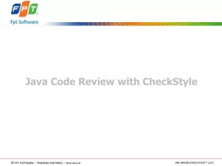 Java Code Review with CheckStyle