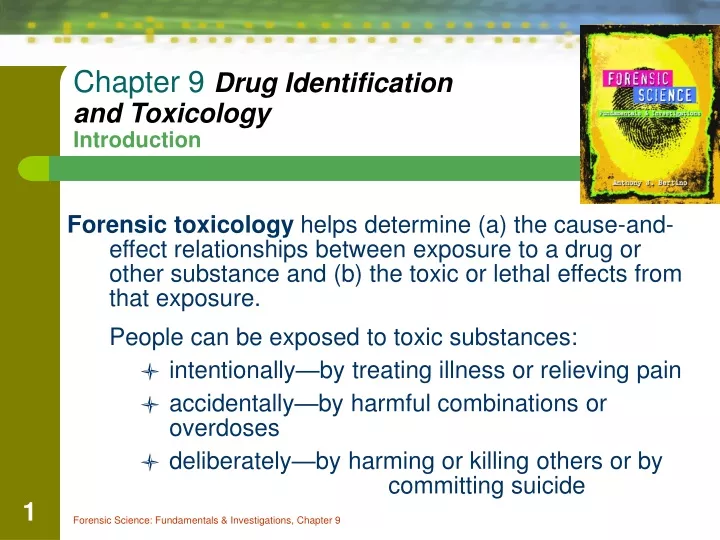 chapter 9 drug identification and toxicology introduction