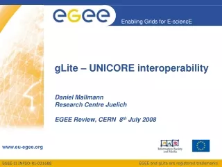 gLite – UNICORE interoperability