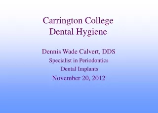 Carrington College Dental Hygiene