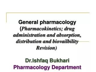 General pharmacology
