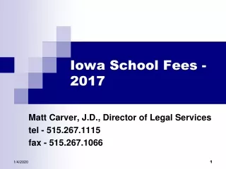 Iowa School Fees - 2017