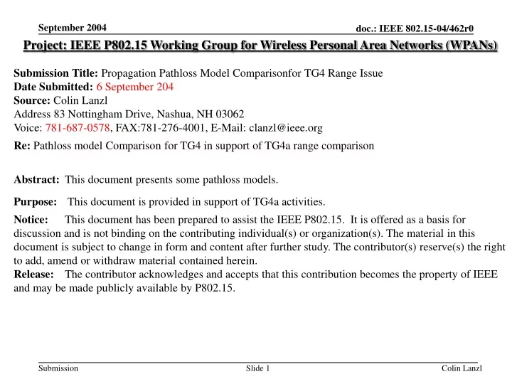 project ieee p802 15 working group for wireless