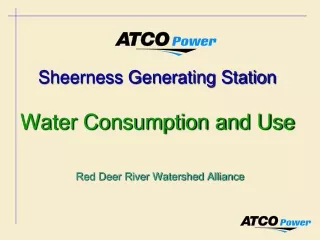 Sheerness Generating Station Water Consumption and Use