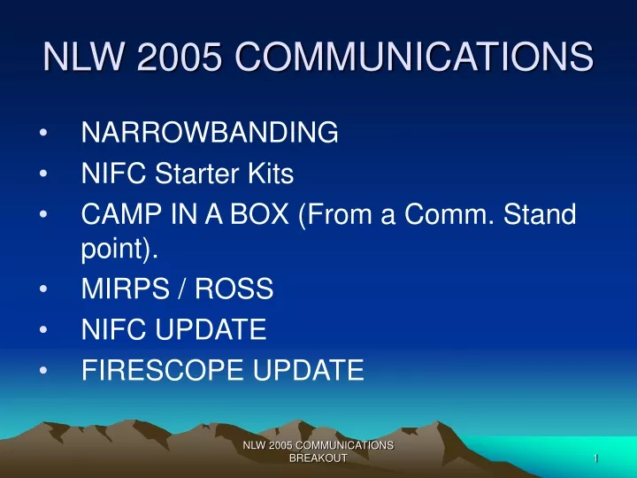 nlw 2005 communications