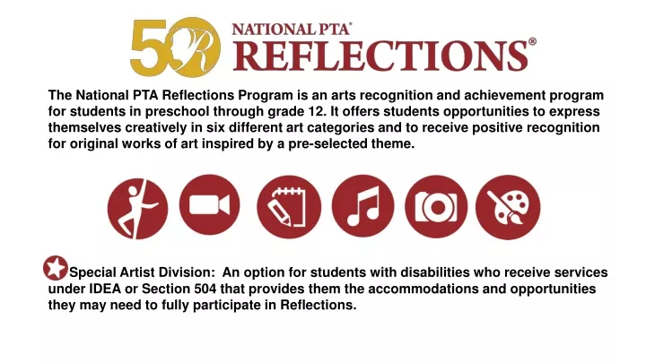 the national pta reflections program is an arts