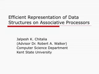 Efficient Representation of Data Structures on Associative Processors