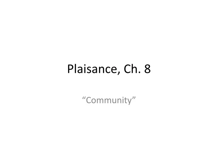plaisance ch 8