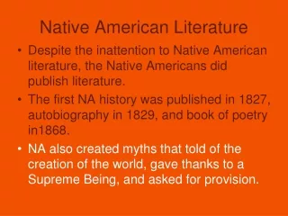 Native American Literature