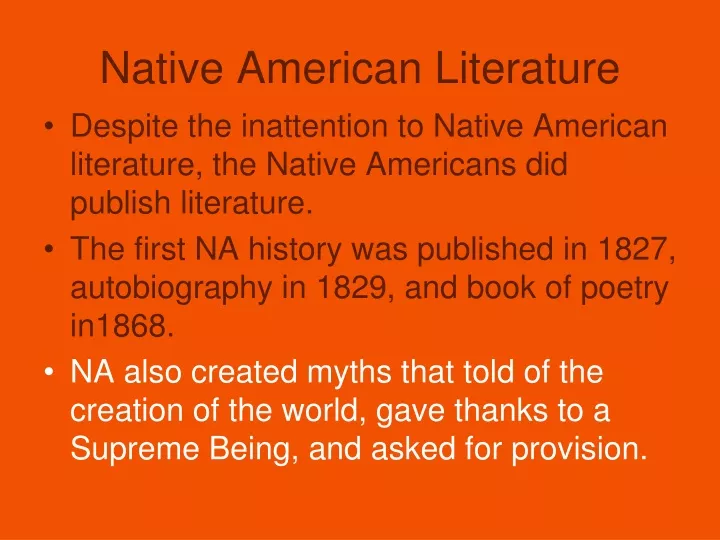 native american literature