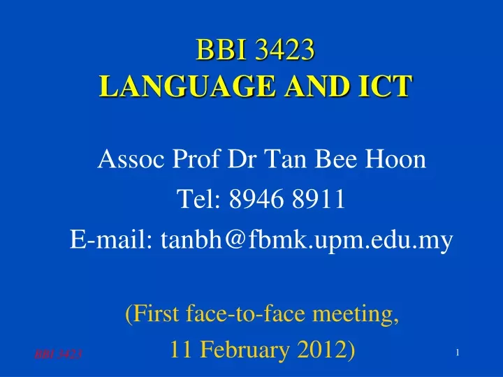 bbi 3423 language and ict