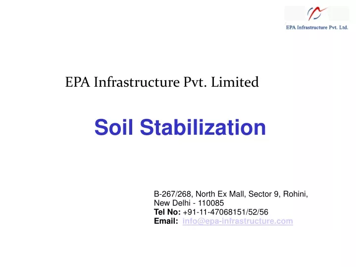 soil stabilization