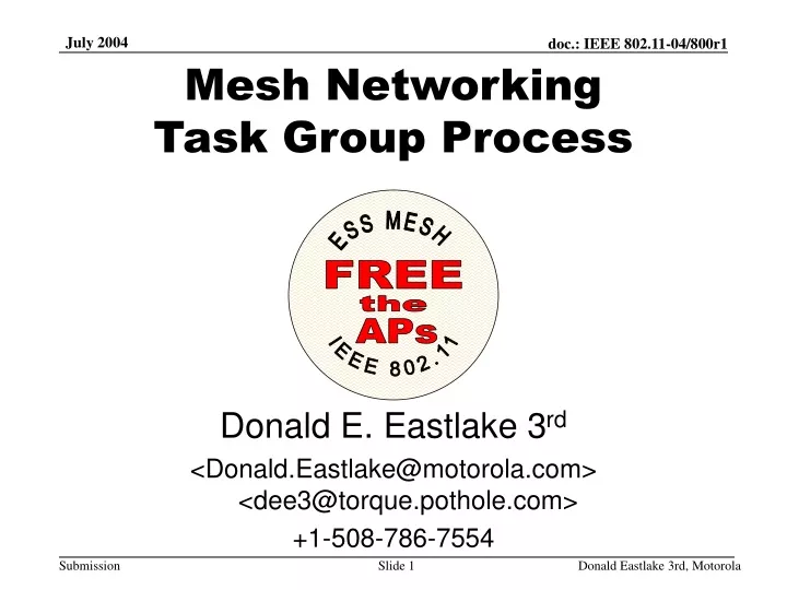 mesh networking task group process