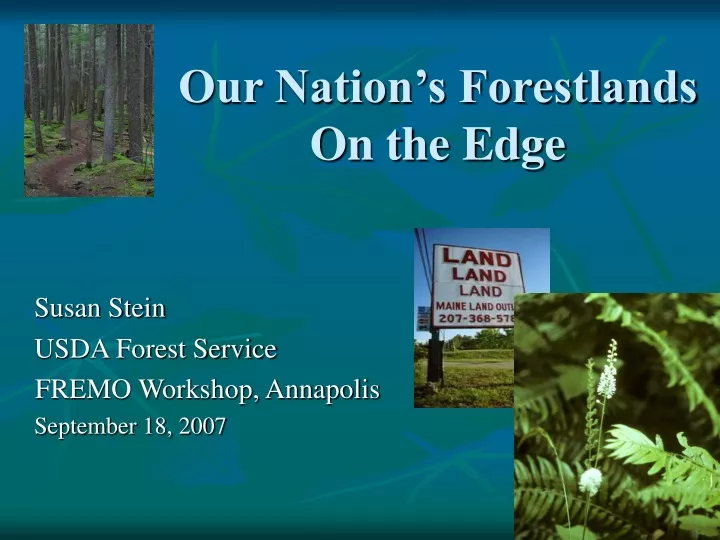 our nation s forestlands on the edge