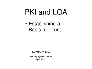 PKI and LOA