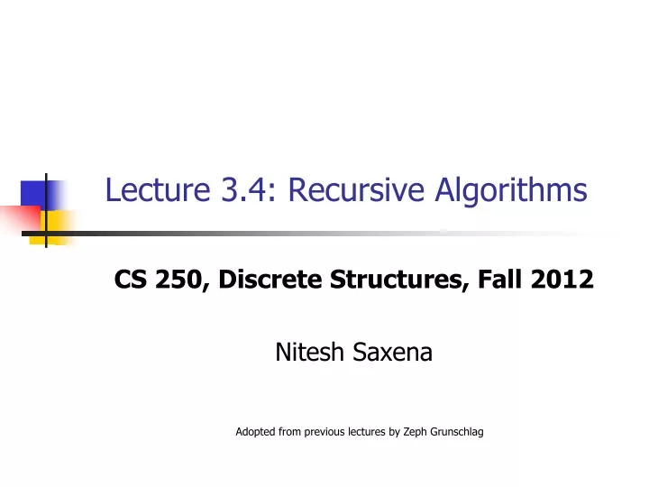 lecture 3 4 recursive algorithms