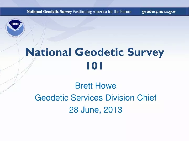 national geodetic survey 101