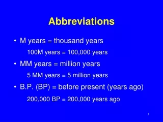 Abbreviations