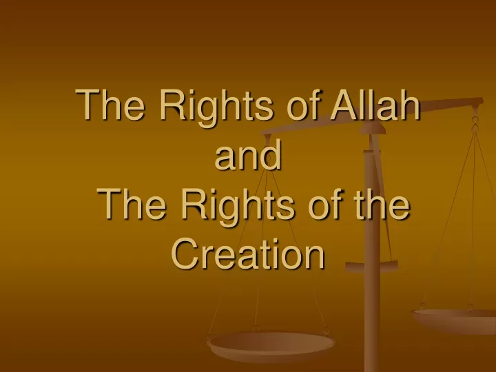 the rights of allah and the rights of the creation