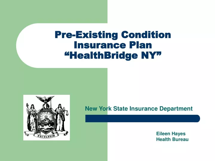 pre existing condition insurance plan healthbridge ny