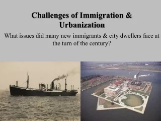 Challenges of Immigration &amp; Urbanization
