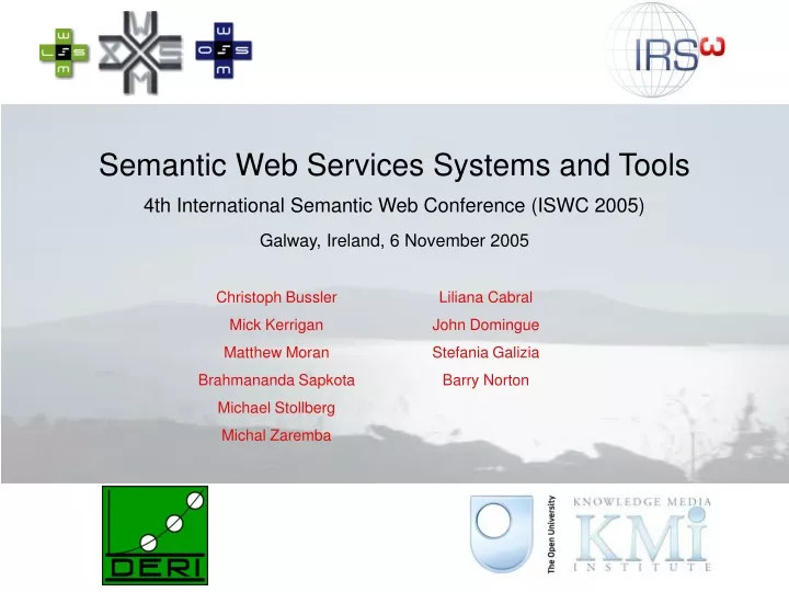 semantic web services systems and tools 4th international semantic web conference iswc 2005