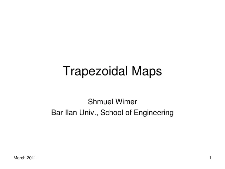 trapezoidal maps