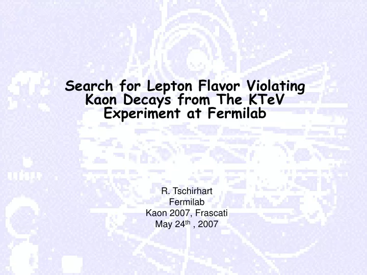 search for lepton flavor violating kaon decays from the ktev experiment at fermilab