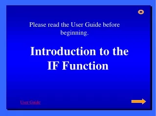 Introduction to the  IF Function