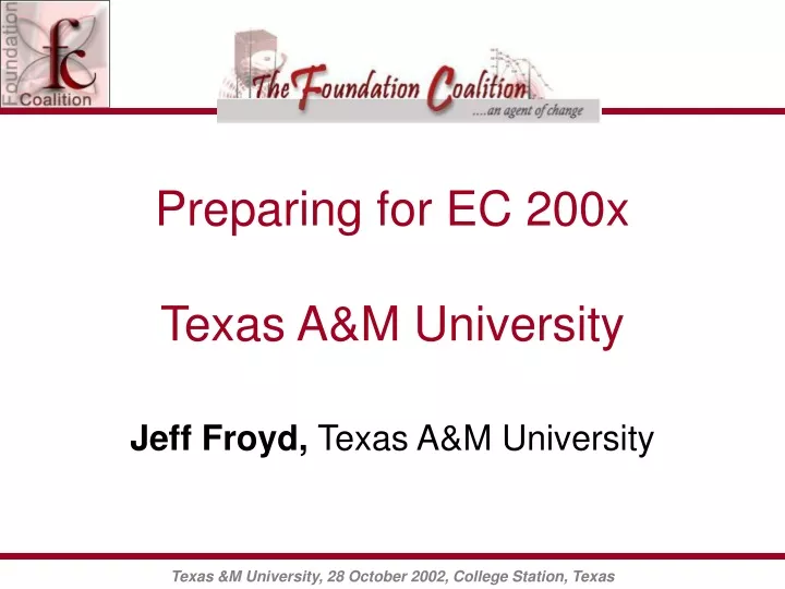 preparing for ec 200x texas a m university