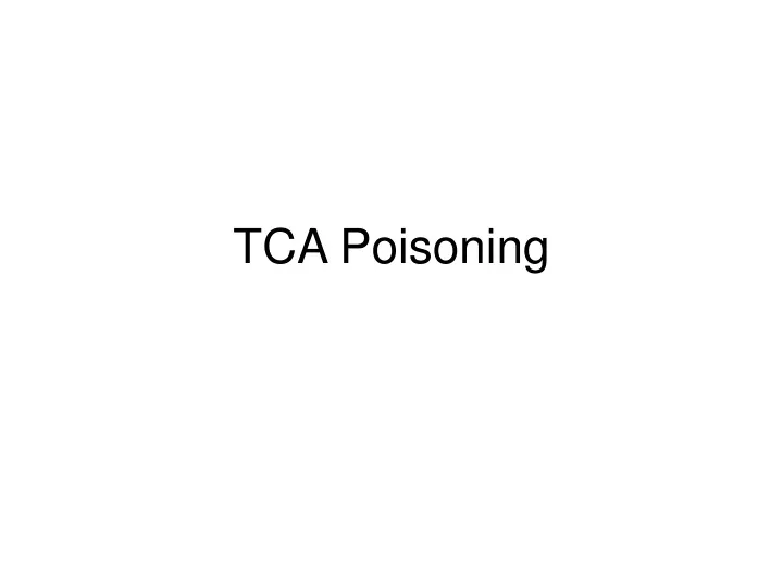 tca poisoning