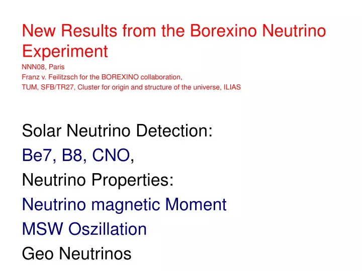 new results from the borexino neutrino experiment