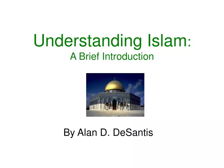 understanding islam a brief introduction