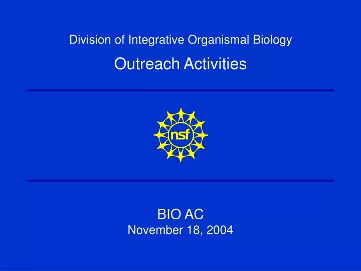 division of integrative organismal biology
