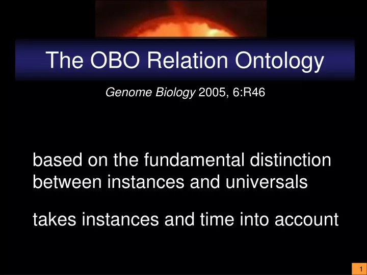 the obo relation ontology
