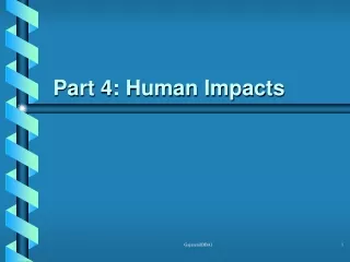 Part 4: Human Impacts