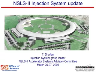 NSLS-II Injection System update