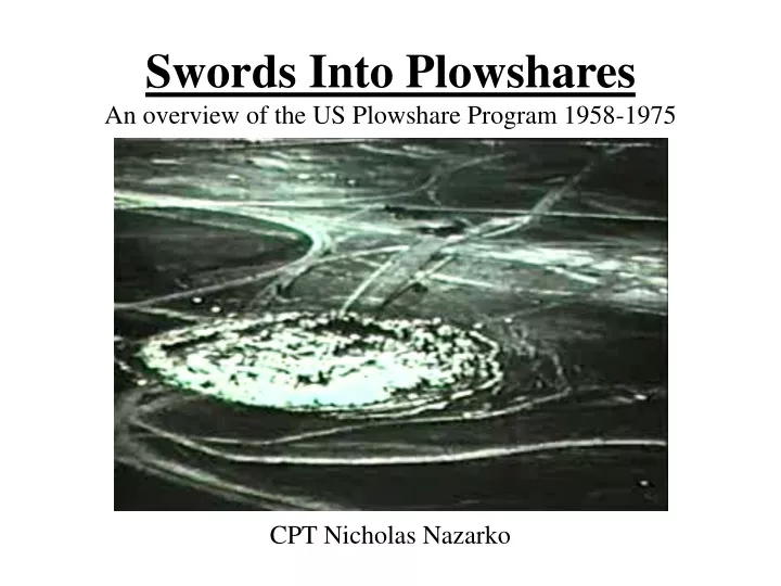 swords into plowshares an overview