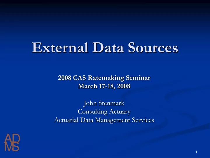 external data sources