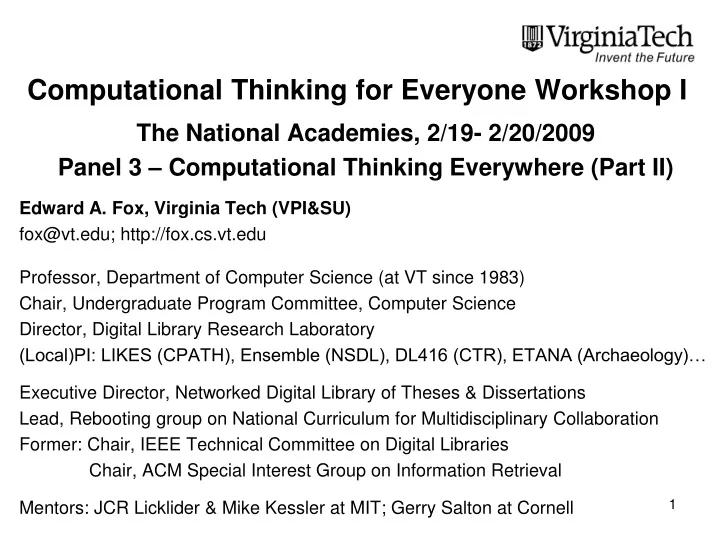 computational thinking for everyone workshop i