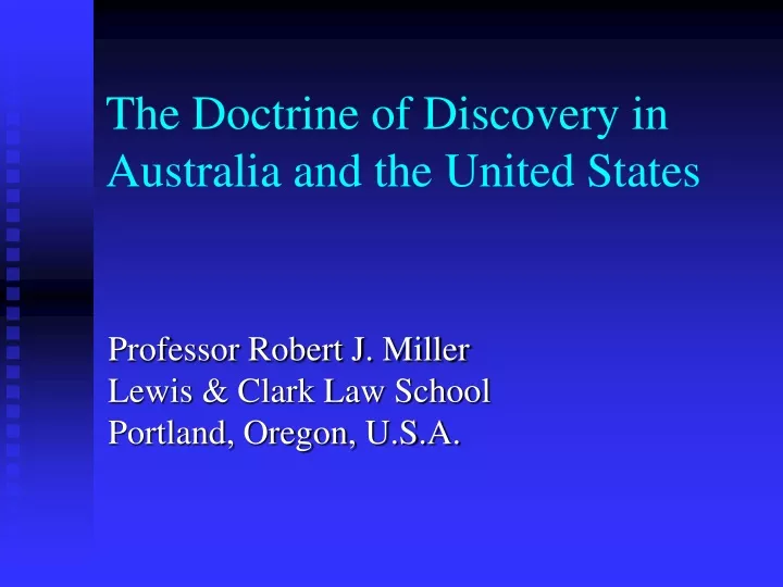 the doctrine of discovery in australia and the united states