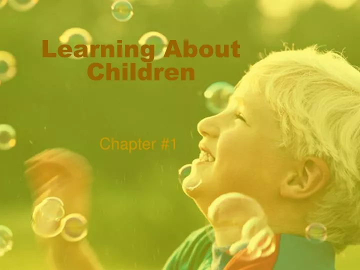 learning about children