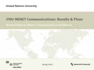 UNU-MERIT Communications: Results &amp; Plans