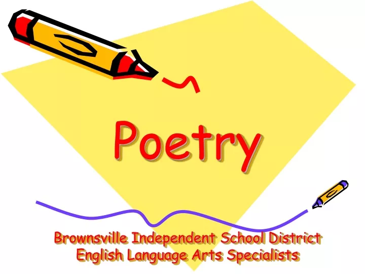 poetry brownsville independent school district english language arts specialists