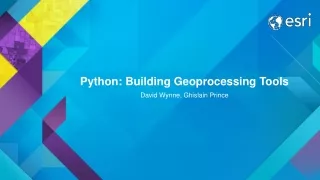 Python: Building Geoprocessing Tools