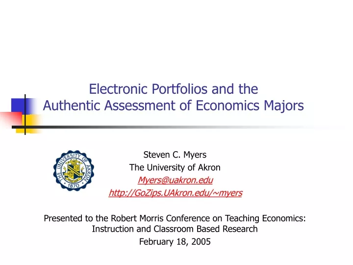 electronic portfolios and the authentic assessment of economics majors