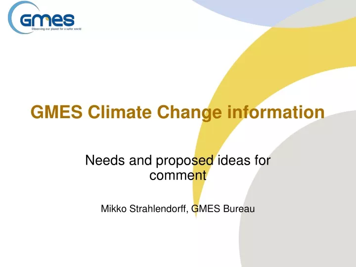 gmes climate change information